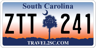 SC license plate ZTT241