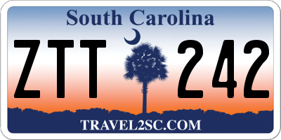 SC license plate ZTT242