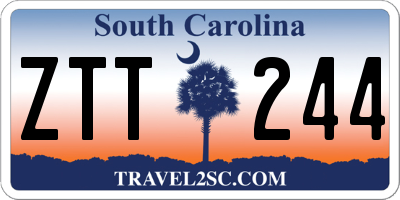SC license plate ZTT244
