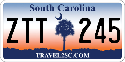 SC license plate ZTT245