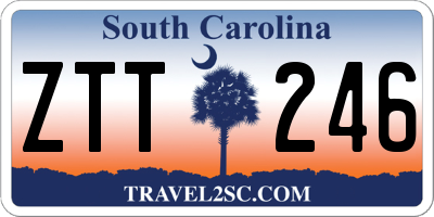 SC license plate ZTT246