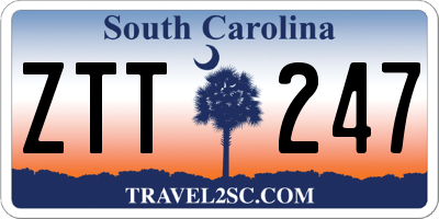 SC license plate ZTT247