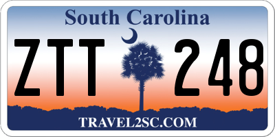 SC license plate ZTT248