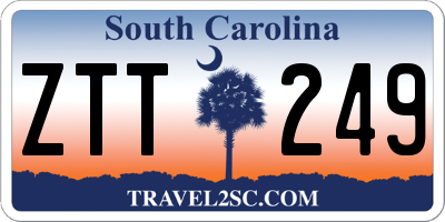 SC license plate ZTT249