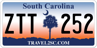 SC license plate ZTT252