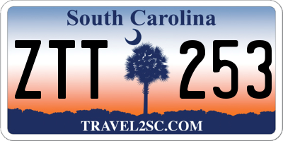 SC license plate ZTT253