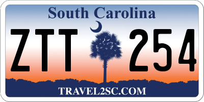 SC license plate ZTT254