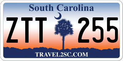 SC license plate ZTT255