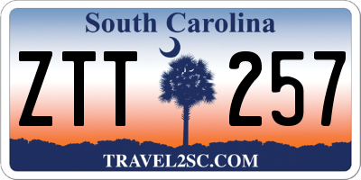 SC license plate ZTT257