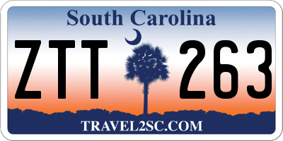 SC license plate ZTT263