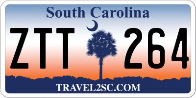 SC license plate ZTT264