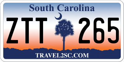 SC license plate ZTT265