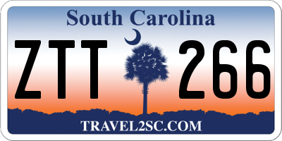 SC license plate ZTT266