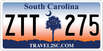 SC license plate ZTT275