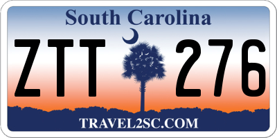 SC license plate ZTT276
