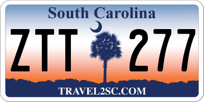 SC license plate ZTT277