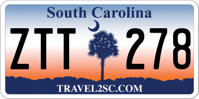 SC license plate ZTT278