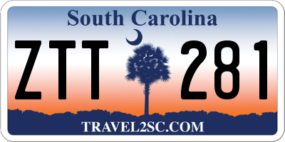 SC license plate ZTT281