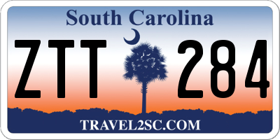 SC license plate ZTT284