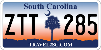 SC license plate ZTT285