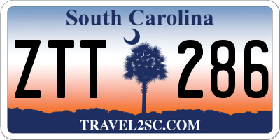 SC license plate ZTT286