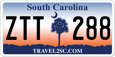 SC license plate ZTT288