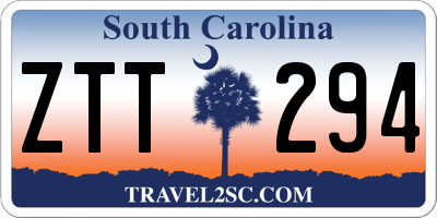 SC license plate ZTT294