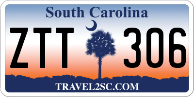 SC license plate ZTT306