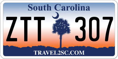 SC license plate ZTT307