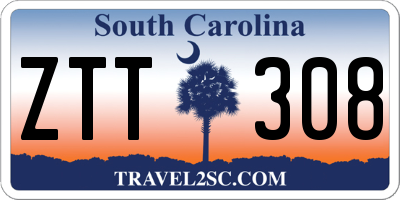 SC license plate ZTT308