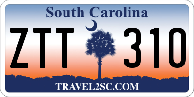 SC license plate ZTT310