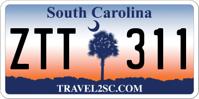 SC license plate ZTT311