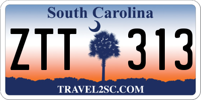 SC license plate ZTT313