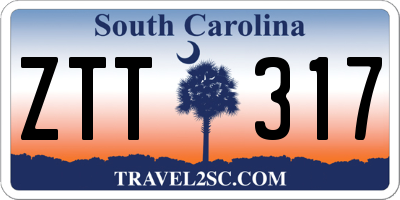 SC license plate ZTT317