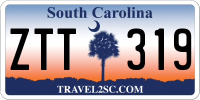 SC license plate ZTT319