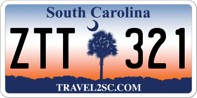SC license plate ZTT321