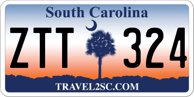 SC license plate ZTT324