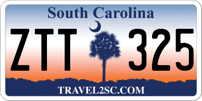 SC license plate ZTT325