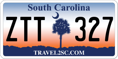 SC license plate ZTT327