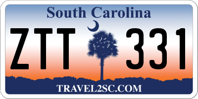 SC license plate ZTT331