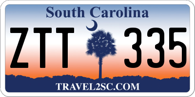 SC license plate ZTT335