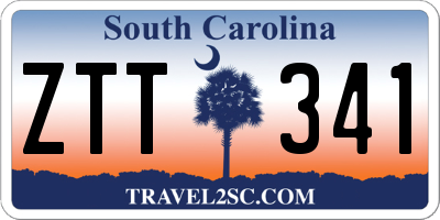 SC license plate ZTT341