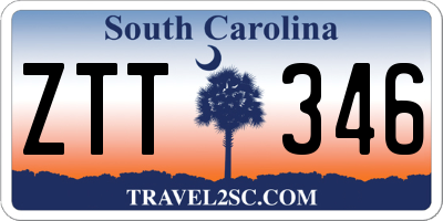 SC license plate ZTT346