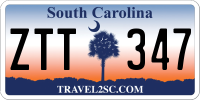 SC license plate ZTT347