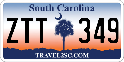 SC license plate ZTT349