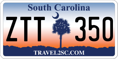 SC license plate ZTT350