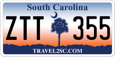 SC license plate ZTT355