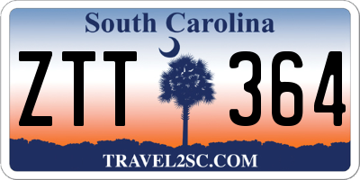 SC license plate ZTT364