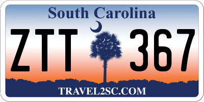 SC license plate ZTT367