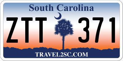 SC license plate ZTT371